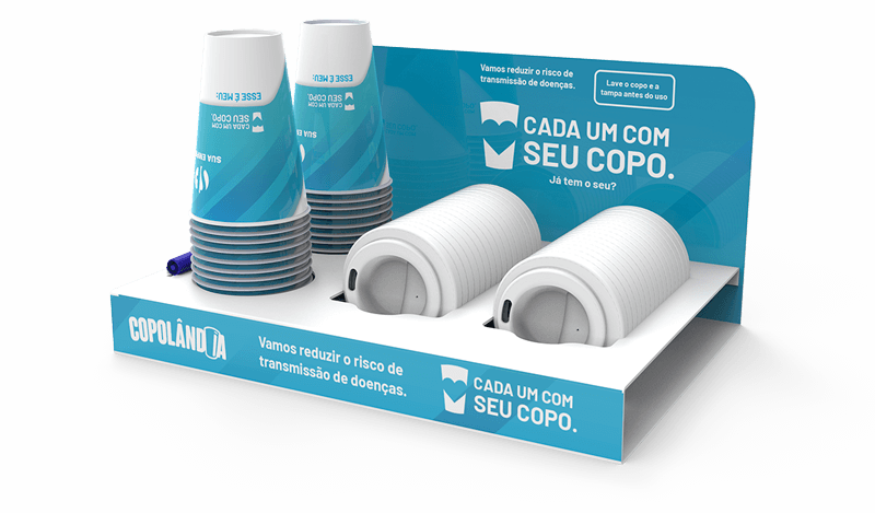Display Cada Um Com Seu Copo
